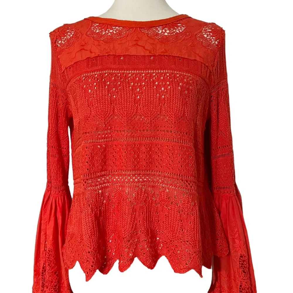 Free People Once Upon a Time‎ Bell Sleeve Top